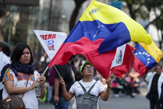 (260111) -- MEXICO CITY, Jan. 11, 2026 -- People attend a protest condemning U.S. attack on Venezuela in Mexico City, Mexico, Jan. 10, 2026. (Photo by Xinhua) MEXICO-MEXICO CITY-U.S.-VENEZUELA-PROTEST FranciscoxCanedo 