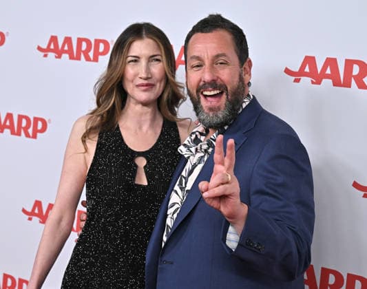2026 Annual Movies for Grownups Awards with AARP Jackie Sandler and Adam Sandler arriving to the 2026 Annual Movies for Grownups Awards with AARP held at the Beverly Wilshire, A Four Seasons Hotel on January 10, 2026 in Beverly Hills Ca. Beverly Hills Beverly Wilshire, A Four Seasons Hotel California USA Copyright: xStarbuck xAFF-USA.COMx