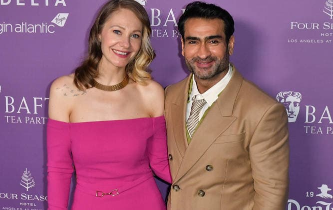 2026 BAFTA Tea Party - Arrivals Emily V. Gordon, Kumail Ali Nanjiani attend the 2026 BAFTA Tea Party at Four Seasons Hotel Los Angeles at Beverly Hills on January 10, 2026 in Los Angeles, California. Beverly Hills Four Seasons Beverly Hills California USA Copyright: ximageSPACEx