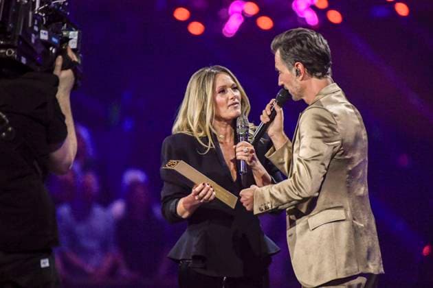 abb Florian Silbereisen presenter and Helene Fischer singer on stage at the ARD TV LIve program at the Schlagerchampions 2026 Das Grosse Fest der Besten on stage at the Velodrom on 10 01 2026 in Berlin Berlin Germany