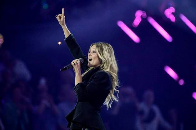 abb Helene Fischer singer on stage at the ARD TV LIve program at the Schlagerchampions 2026 Das Grosse Fest der Besten on stage at the Velodrom on 10 01 2026 in Berlin Berlin Germany