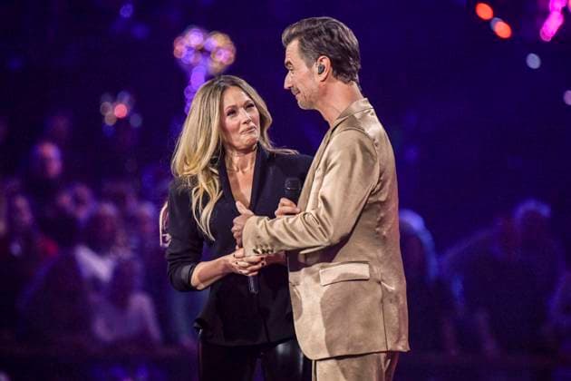abb Florian Silbereisen presenter and Helene Fischer singer on stage at the ARD TV LIve program at the Schlagerchampions 2026 Das Grosse Fest der Besten on stage at the Velodrom on 10 01 2026 in Berlin Berlin Germany