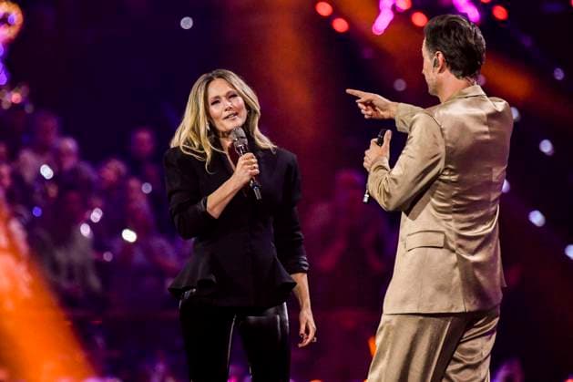 abb Florian Silbereisen presenter and Helene Fischer singer on stage at the ARD TV LIve program at the Schlagerchampions 2026 Das Grosse Fest der Besten on stage at the Velodrom on 10 01 2026 in Berlin Berlin Germany