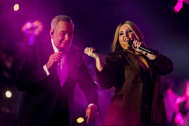 abb Roland Kaiser and Maite Kelly Saenger on stage at the ARD TV LIve program at the Schlagerchampions 2026 Das Grosse Fest der Besten on stage at the Velodrom on 10 01 2026 in Berlin Berlin Germany