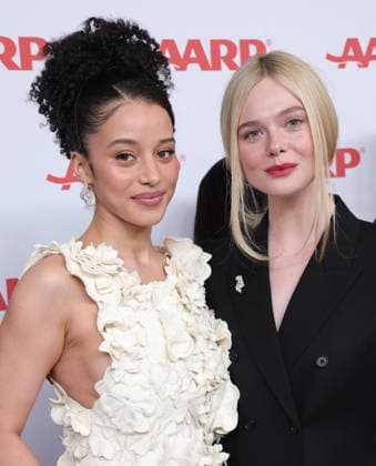 10 January 2026 - Beverly Hills, California - Chase Infiniti, Elle Fanning. 2026 Annual Movies for Grownups Awards with AARP held at Beverly Wilshire, A Four Seasons Hotell in Beverly Hills. Beverly Hills USA - ZUMAa123 20260110_zaa_a123_226 Copyright: xADx