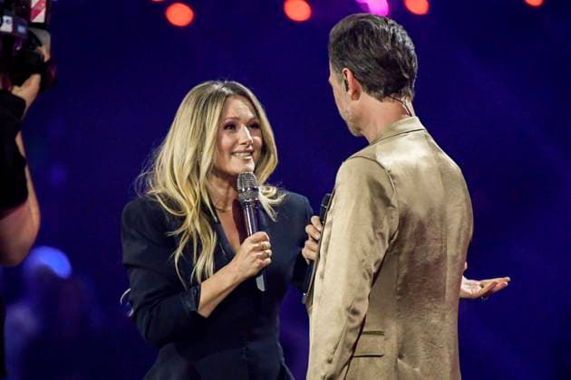 abb Florian Silbereisen presenter and Helene Fischer singer on stage at the ARD TV LIve program at the Schlagerchampions 2026 Das Grosse Fest der Besten on stage at the Velodrom on 10 01 2026 in Berlin Berlin Germany