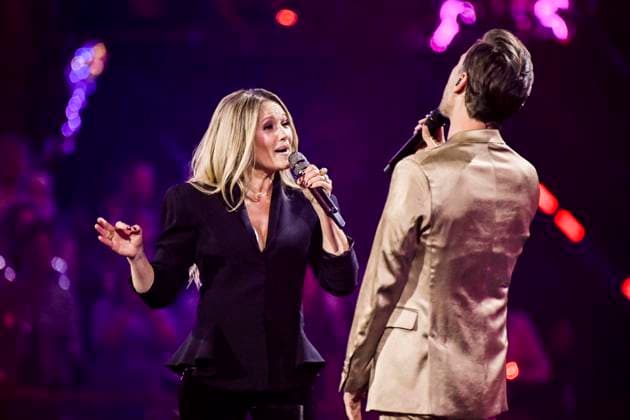 abb Florian Silbereisen presenter and Helene Fischer singer on stage at the ARD TV LIve program at the Schlagerchampions 2026 Das Grosse Fest der Besten on stage at the Velodrom on 10 01 2026 in Berlin Berlin Germany