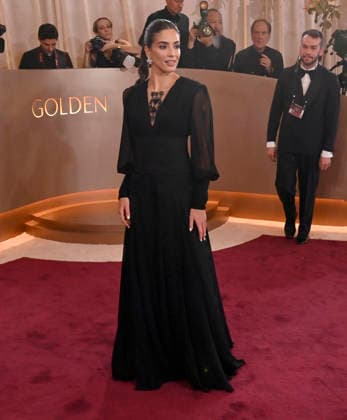 Saja Kilani attends the 83rd annual Golden Globe Awards at the Beverly Hilton Hotel in Beverly Hills, California on Sunday, January 11, 2026.  LAP20260111306 JIMxRUYMEN
