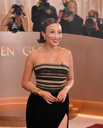 Jeannie Mai attends the 83rd annual Golden Globe Awards at the Beverly Hilton Hotel in Beverly Hills, California on Sunday, January 11, 2026.  LAP20260111314 JIMxRUYMEN