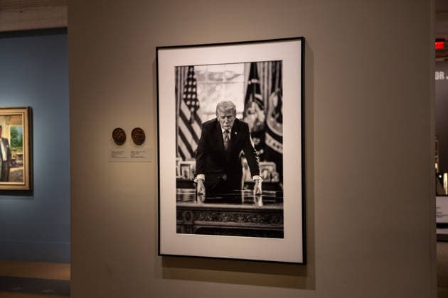 January 11, 2026, Washington, District of Columbia, USA: A newly unveiled photographic portrait of the U.S. president is on display at the Smithsonian National Portrait Gallery in Washington, D.C., on January 11, 2026. Washington USA - ZUMAl312 20260111_znp_l312_011 Copyright: xAndrewxLeydenx