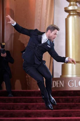 January 11, 2026, Beverly Hills, California, USA: Derek Hough on the red carpet at the 83rd Annual Golden Globe Awards on Sunday, January 11, 2026, at the Beverly Hilton in Beverly Hills, California. BURT HARRIS BNS PI Beverly Hills USA - ZUMAp124 20260111_zaa_p124_066 Copyright: xBurtxHarrisx