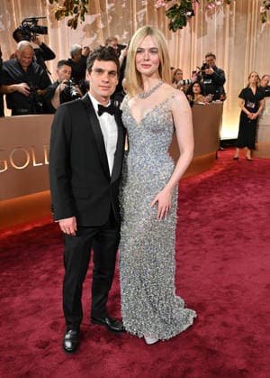 83rd Annual Golden Globes - Arrivals Gus Wenner and Elle Fanning arriving at the 83rd Annual Golden Globes held at the Beverly Hilton Hotel on January 11, 2026 in Beverly Hills, CA. Beverly Hills Beverly Hilton Hotel California USA Copyright: xOConnor-Arroyox xAFF-USA.comx
