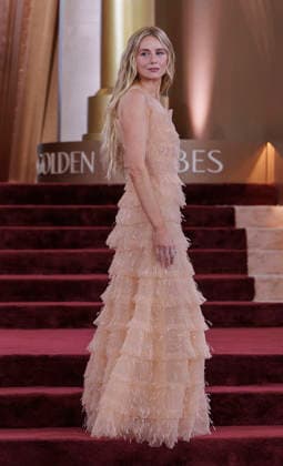 January 11, 2026, Beverly Hills, California, USA: Justine Lupe on the red carpet at the 83rd Annual Golden Globe Awards on Sunday, January 11, 2026, at the Beverly Hilton in Beverly Hills, California. BURT HARRIS BNS PI Beverly Hills USA - ZUMAp124 20260111_zaa_p124_044 Copyright: xBurtxHarrisx
