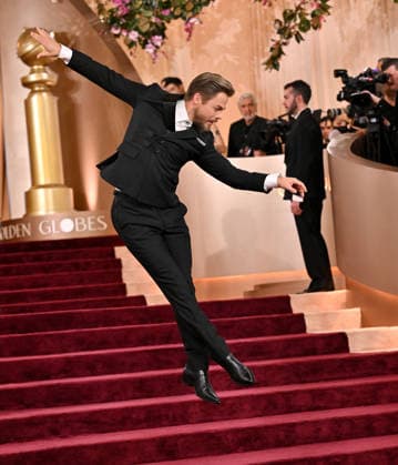 Derek Hough attends the 83rd annual Golden Globe Awards at the Beverly Hilton Hotel in Beverly Hills, California on Sunday, January 11, 2026.  LAP20260111338 CHRISxCHEW