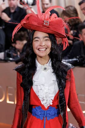 January 11, 2026, Beverly Hills, California, USA: Ayanat Ksenbai on the red carpet at the 83rd Annual Golden Globe Awards on Sunday, January 11, 2026, at the Beverly Hilton in Beverly Hills, California. BURT HARRIS BNS PI Beverly Hills USA - ZUMAp124 20260111_zaa_p124_075 Copyright: xBurtxHarrisx