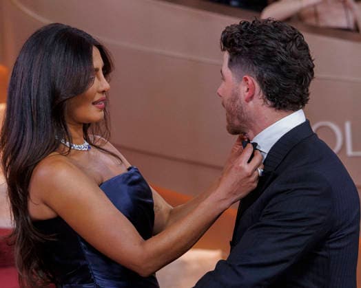 January 11, 2026, Beverly Hills, California, USA: Priyanka Chopra and Nick Jonas on the red carpet at the 83rd Annual Golden Globe Awards on Sunday, January 11, 2026, at the Beverly Hilton in Beverly Hills, California. BURT HARRIS BNS PI Beverly Hills USA - ZUMAp124 20260111_zaa_p124_084 Copyright: xBurtxHarrisx