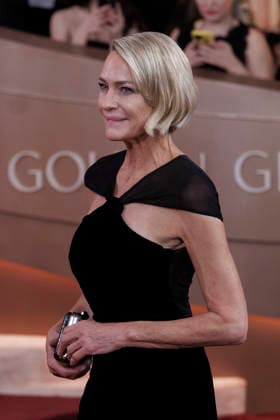 January 11, 2026, Beverly Hills, California, USA: Robin Wright on the red carpet at the 83rd Annual Golden Globe Awards on Sunday, January 11, 2026, at the Beverly Hilton in Beverly Hills, California. BURT HARRIS BNS PI Beverly Hills USA - ZUMAp124 20260111_zaa_p124_100 Copyright: xBurtxHarrisx