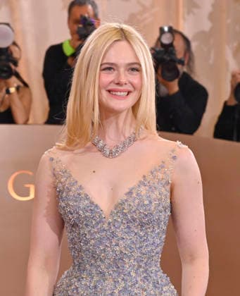 Elle Fanning attends the 83rd annual Golden Globe Awards at the Beverly Hilton Hotel in Beverly Hills, California on Sunday, January 11, 2026.  LAP20260111359 JIMxRUYMEN