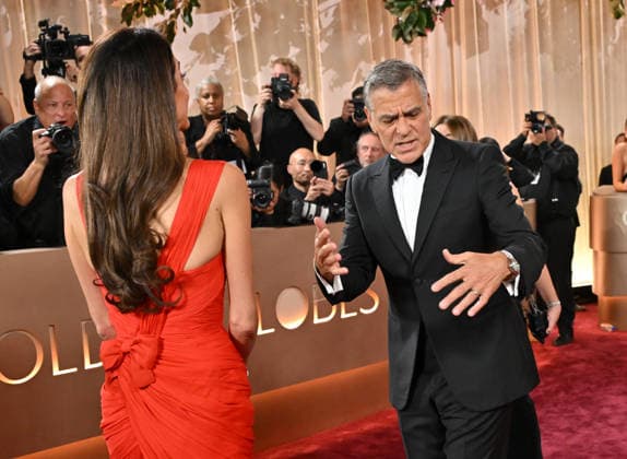 83rd Annual Golden Globes - Arrivals Amal Clooney and George Clooney arriving at the 83rd Annual Golden Globes held at the Beverly Hilton Hotel on January 11, 2026 in Beverly Hills, CA. Beverly Hills Beverly Hilton Hotel California USA Copyright: xOConnor-Arroyox xAFF-USA.comx