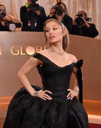 Ariana Grande attends the 83rd annual Golden Globe Awards at the Beverly Hilton Hotel in Beverly Hills, California on Sunday, January 11, 2026.  LAP20260111384 JIMxRUYMEN