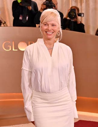 Pamela Anderson attends the 83rd annual Golden Globe Awards at the Beverly Hilton Hotel in Beverly Hills, California on Sunday, January 11, 2026.  LAP20260111388 JIMxRUYMEN