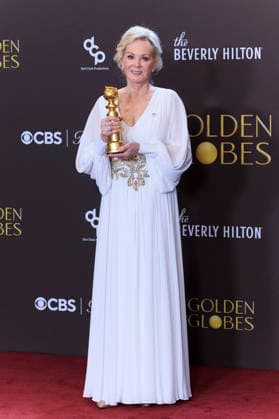 January 11, 2026, Beverly Hills, California, USA: Jean Smart in the press room during the 83rd Annual Golden Globe Awards on Sunday, January 11, 2026, at the Beverly Hilton in Beverly Hills, California. ARIANA RUIZ BNS PI Beverly Hills USA - ZUMAp124 20260111_zaa_p124_218 Copyright: xArianaxRuizx