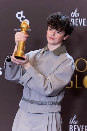 January 11, 2026, Beverly Hills, California, USA: Owen Cooper in the press room during the 83rd Annual Golden Globe Awards on Sunday, January 11, 2026, at the Beverly Hilton in Beverly Hills, California. ARIANA RUIZ BNS PI Beverly Hills USA - ZUMAp124 20260111_zaa_p124_219 Copyright: xArianaxRuizx