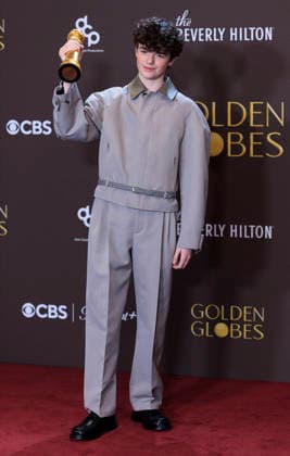 January 11, 2026, Beverly Hills, California, USA: Owen Cooper in the press room during the 83rd Annual Golden Globe Awards on Sunday, January 11, 2026, at the Beverly Hilton in Beverly Hills, California. ARIANA RUIZ BNS PI Beverly Hills USA - ZUMAp124 20260111_zaa_p124_220 Copyright: xArianaxRuizx
