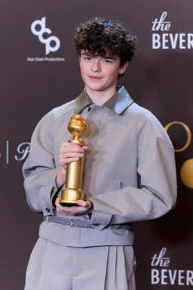January 11, 2026, Beverly Hills, California, USA: Owen Cooper in the press room during the 83rd Annual Golden Globe Awards on Sunday, January 11, 2026, at the Beverly Hilton in Beverly Hills, California. ARIANA RUIZ BNS PI Beverly Hills USA - ZUMAp124 20260111_zaa_p124_222 Copyright: xArianaxRuizx