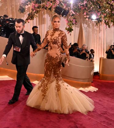 Jennifer Lopez attends the 83rd annual Golden Globe Awards at the Beverly Hilton Hotel in Beverly Hills, California on Sunday, January 11, 2026.  LAP20260111415 JIMxRUYMEN