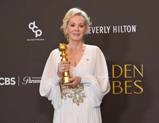 Jean Smart appears backstage after winning the award for Best Performance by a Female Actor in a Television Series Musical or Comedy award for Hacks during the 83rd annual Golden Globe Awards at the Beverly Hilton in Beverly Hills, California on Sunday, January 11, 2026.  LAP20260111206 JIMxRUYMEN