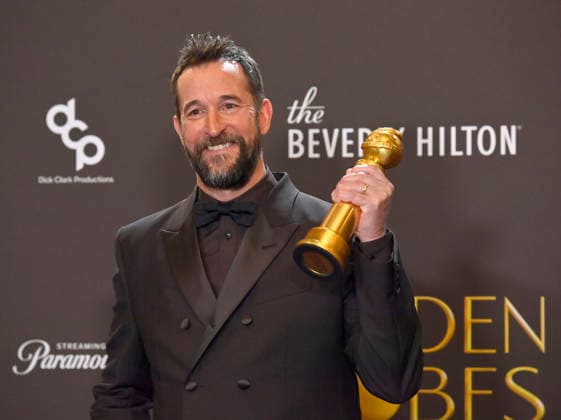 Noah Wyle appears backstage after winning the award for Best Performance by a Male Actor in a Television Series Drama award for The Pitt during the 83rd annual Golden Globe Awards at the Beverly Hilton in Beverly Hills, California on Sunday, January 11, 2026.  LAP2026011209 JIMxRUYMEN