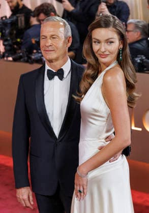 January 11, 2026, Beverly Hills, California, USA: (L-R) Kristina Romanova and Vladislav Doronin on the red carpet at the 83rd Annual Golden Globe Awards on Sunday, January 11, 2026, at the Beverly Hilton in Beverly Hills, California. BURT HARRIS BNS PI Beverly Hills USA - ZUMAp124 20260111_zaa_p124_228 Copyright: xBurtxHarrisx