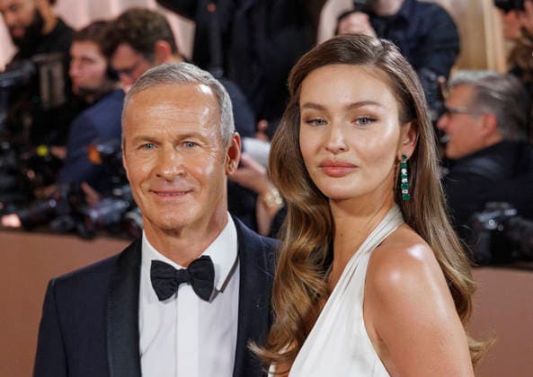 January 11, 2026, Beverly Hills, California, USA: (L-R) Kristina Romanova and Vladislav Doronin on the red carpet at the 83rd Annual Golden Globe Awards on Sunday, January 11, 2026, at the Beverly Hilton in Beverly Hills, California. BURT HARRIS BNS PI Beverly Hills USA - ZUMAp124 20260111_zaa_p124_229 Copyright: xBurtxHarrisx