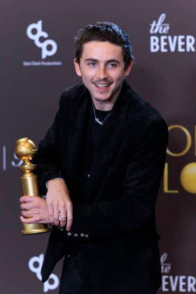 January 11, 2026, Beverly Hills, California, USA: Timothee Chalamet in the press room during the 83rd Annual Golden Globe Awards on Sunday, January 11, 2026, at the Beverly Hilton in Beverly Hills, California. ARIANA RUIZ BNS PI Beverly Hills USA - ZUMAp124 20260111_zaa_p124_287 Copyright: xArianaxRuizx