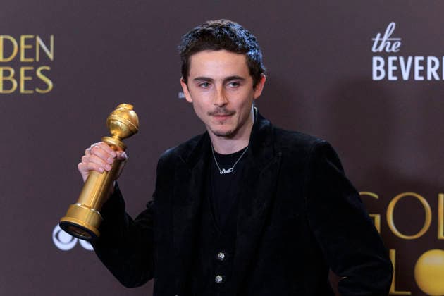 January 11, 2026, Beverly Hills, California, USA: Timothee Chalamet in the press room during the 83rd Annual Golden Globe Awards on Sunday, January 11, 2026, at the Beverly Hilton in Beverly Hills, California. ARIANA RUIZ BNS PI Beverly Hills USA - ZUMAp124 20260111_zaa_p124_290 Copyright: xArianaxRuizx