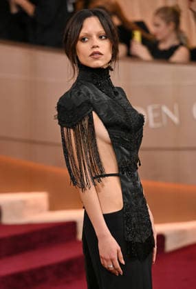 Jenna Ortega attends the 83rd annual Golden Globe Awards at the Beverly Hilton Hotel in Beverly Hills, California on Sunday, January 11, 2026.  LAP20260111477 CHRISxCHEW