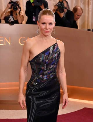 Kristen Bell attends the 83rd annual Golden Globe Awards at the Beverly Hilton Hotel in Beverly Hills, California on Sunday, January 11, 2026.  LAP20260111490 CHRISxCHEW