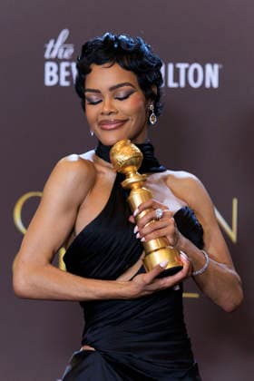 January 11, 2026, Beverly Hills, California, USA: Teyana Taylor in the press room during the 83rd Annual Golden Globe Awards on Sunday, January 11, 2026, at the Beverly Hilton in Beverly Hills, California. ARIANA RUIZ BNS PI Beverly Hills USA - ZUMAp124 20260111_zaa_p124_334 Copyright: xArianaxRuizx