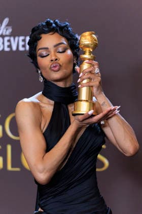 January 11, 2026, Beverly Hills, California, USA: Teyana Taylor in the press room during the 83rd Annual Golden Globe Awards on Sunday, January 11, 2026, at the Beverly Hilton in Beverly Hills, California. ARIANA RUIZ BNS PI Beverly Hills USA - ZUMAp124 20260111_zaa_p124_340 Copyright: xArianaxRuizx
