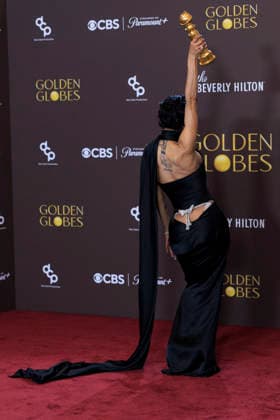 January 11, 2026, Beverly Hills, California, USA: Teyana Taylor in the press room during the 83rd Annual Golden Globe Awards on Sunday, January 11, 2026, at the Beverly Hilton in Beverly Hills, California. ARIANA RUIZ BNS PI Beverly Hills USA - ZUMAp124 20260111_zaa_p124_341 Copyright: xArianaxRuizx