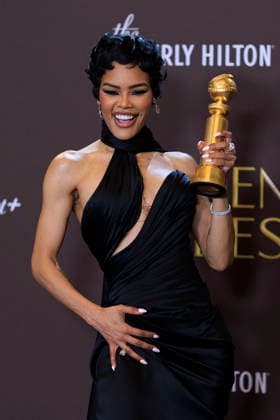 January 11, 2026, Beverly Hills, California, USA: Teyana Taylor in the press room during the 83rd Annual Golden Globe Awards on Sunday, January 11, 2026, at the Beverly Hilton in Beverly Hills, California. ARIANA RUIZ BNS PI Beverly Hills USA - ZUMAp124 20260111_zaa_p124_351 Copyright: xArianaxRuizx