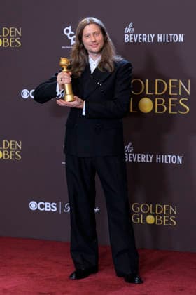 January 11, 2026, Beverly Hills, California, USA: Ludwig Goransson in the press room during the 83rd Annual Golden Globe Awards on Sunday, January 11, 2026, at the Beverly Hilton in Beverly Hills, California. ARIANA RUIZ BNS PI Beverly Hills USA - ZUMAp124 20260111_zaa_p124_357 Copyright: xArianaxRuizx