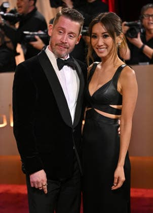 Macaulay Culkin and Brenda Song attend the 83rd annual Golden Globe Awards at the Beverly Hilton Hotel in Beverly Hills, California on Sunday, January 11, 2026.  LAP20260111528 CHRISxCHEW