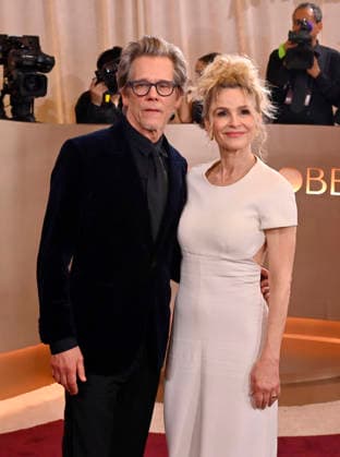Kevin Bacon and Kyra Sedgwick attend the 83rd annual Golden Globe Awards at the Beverly Hilton Hotel in Beverly Hills, California on Sunday, January 11, 2026.  LAP20260111537 JIMxRUYMEN
