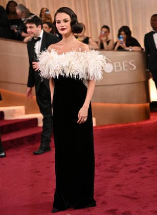 Selena Gomez attends the 83rd annual Golden Globe Awards at the Beverly Hilton Hotel in Beverly Hills, California on Sunday, January 11, 2026.  LAP20260111549 CHRISxCHEW