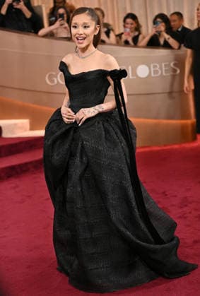 Ariana Grande attends the 83rd annual Golden Globe Awards at the Beverly Hilton Hotel in Beverly Hills, California on Sunday, January 11, 2026.  LAP20260111555 CHRISxCHEW