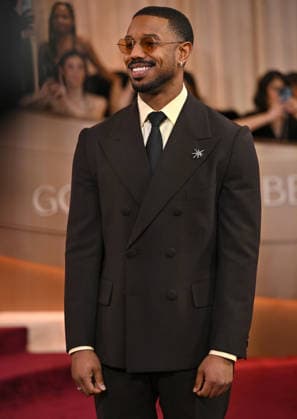 Michael B. Jordan attends the 83rd annual Golden Globe Awards at the Beverly Hilton Hotel in Beverly Hills, California on Sunday, January 11, 2026.  LAP20260111565 CHRISxCHEW