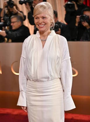 Pamela Anderson attends the 83rd annual Golden Globe Awards at the Beverly Hilton Hotel in Beverly Hills, California on Sunday, January 11, 2026.  LAP20260111494 CHRISxCHEW