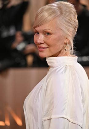 Pamela Anderson attends the 83rd annual Golden Globe Awards at the Beverly Hilton Hotel in Beverly Hills, California on Sunday, January 11, 2026.  LAP20260111495 CHRISxCHEW